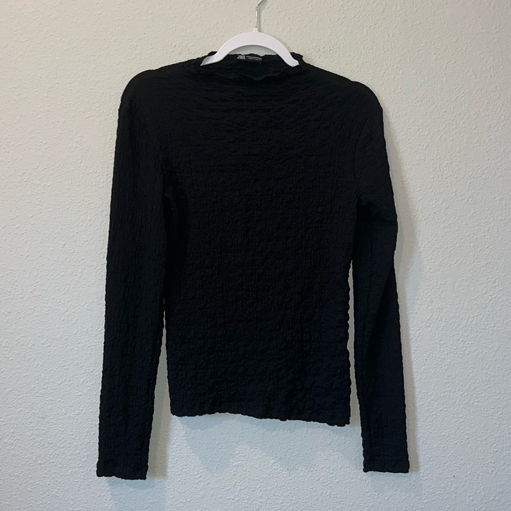 Zara Long Sleeve Textured Tee